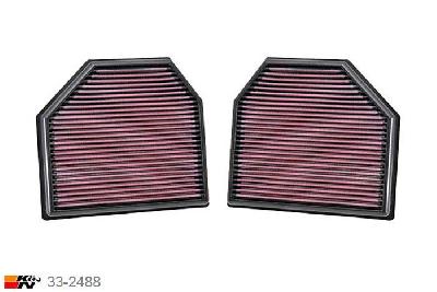 33-2488 K&N Luchtfilter, BMW M6 4.4 = set van 2 stuks (incl. Gran Coupe), 2013-2015