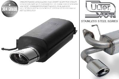 Ulter Sport, Einddemper, Geheel RVS, Enkel Ovaal 120x80mm, Mazda, MAZDA 6 facelifting, 1.8 88kW, 2.0 108kW, 2.0TD 89/105kW, 2.5 125kW, 2007-, SEDAN. HATCHBACK, Pasklaar, Past op originele middendemper/katalysator