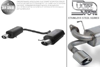 Ulter Sport, Einddemper L+R, Geheel RVS, Enkel Ovaal 120x80mm, Mazda, MAZDA 6 facelifting, 1.8 88kW, 2.0 108kW, 2.0TD 89/105kW, 2.5 125kW, 2007-, SEDAN. HATCHBACK, Pasklaar, Past op originele middendemper/katalysator