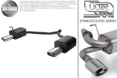 Ulter Sport, Einddemper L+R, Geheel RVS, Enkel Ovaal 120x80mm, Opel, OPEL SIGNUM, 1.8 16V 90kW, 2.0 16V 129KW, 2.2 16V 114KW, 3.2 V6 155KW, 1.9 CDTi 88/110kW, 2.0 CDTi 74/85kW, 2.2 CDTi 92kW, 3.0 CDTI V6 114KW, Pasklaar, Past op originele middendemper/katalysator