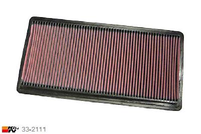 33-2111 K&N Luchtfilter Lengte 408 mm, Breedte 203 mm, Chevrolet Corvette 5.7, 1997-2004