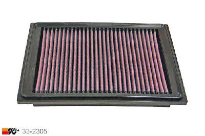33-2305 K&N Luchtfilter Lengte 238 mm, Breedte 179 mm, Chevrolet Corvette 6.0 2 stuks nodig, 2005-2007