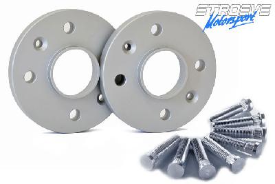16mm Spoorverbreders, Ford, Fiesta II (FDB), -0,00100553, Steek 4x108, Naafgat 63,4 mm, Prijs per set van 2 verbreders incl. 8 langere draadeinden