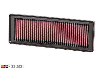 33-2931 K&N Luchtfilter Lengte 283 mm, Breedte 98 mm, Fiat Fiorino 1.4, 78PK, 2010-2015