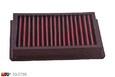 33-2735 K&N Luchtfilter Lengte 201 mm, Breedte 141 mm, Ford Fiesta 1.8 D Diesel, 60PK, 1994-12/1995