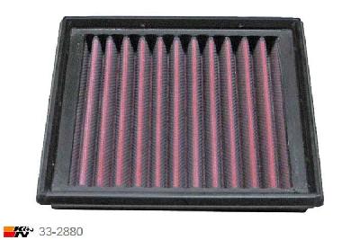 33-2880 K&N Luchtfilter Lengte 189 mm, Breedte 165 mm, Ford Fiesta 2.0 ST150, 2005-2008