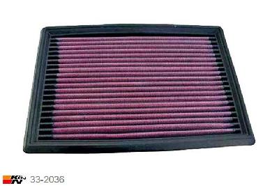 33-2036 K&N Luchtfilter Lengte 222 mm, Breedte 165 mm, Honda Civic 1.4, 75/1990/98PK, 1995-4/2001