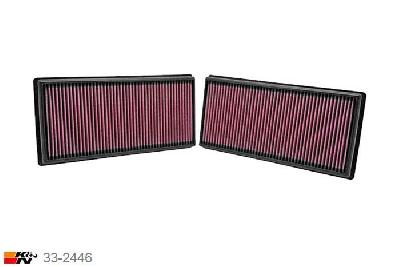 33-2446 K&N Luchtfilter, Landrover Range Rover Sport 5.0 = set van 2 stuks, 2010-2016