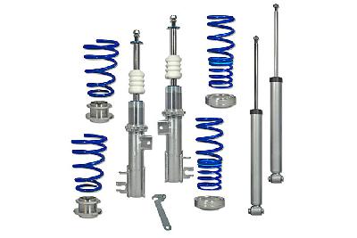 GF150135, Triple-S Schroefset, Opel Corsa D 1.0/ 1.2/ 1.4 16V D 07/2006-2014, 1000KG max vooraslast, Bij deze set zijn verkorte koppelstangen noodzakelijk, deze zijn los verkrijgbaar.