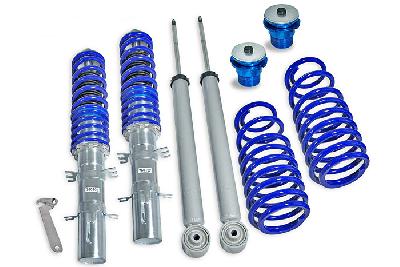 GF150110, Triple-S Schroefset, Seat Leon   1.4/ 1.6/ 1.8/ 1.8T/ 16V/ 20V/ 1.9SDi/ 1.9TDi 1M 11/1999-06/2006, 1020KG max vooraslast, Bij deze set zijn verkorte koppelstangen noodzakelijk, deze zijn los verkrijgbaar.
