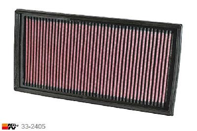 33-2405 K&N Luchtfilter Lengte 308 mm, Breedte 156 mm, Mercedes AMG C63 AMG 6.3 2 stuks nodig, 2007-2014