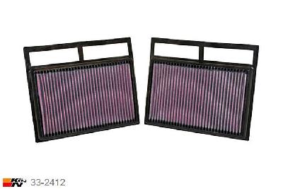 33-2412 K&N Luchtfilter, Mercedes AMG SL65 AMG 6.0 = set van 2 stuks, 2004-2011
