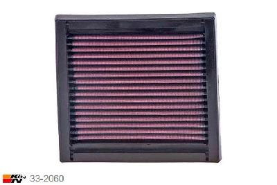 33-2060 K&N Luchtfilter Lengte 168 mm, Breedte 157 mm, Nissan Micra 1.0, 55PK, 1992-2008