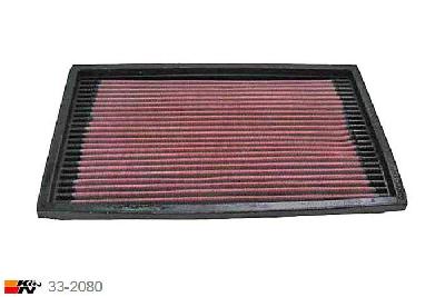 33-2080 K&N Luchtfilter Lengte 281 mm, Breedte 179 mm, Nissan Navara 2.5 oe # 16546EB300/16500EB30B, 2005-2014
