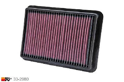 33-2980 K&N Luchtfilter, Nissan Navara 2.5 oe # 16546EB70A, 2005-2011