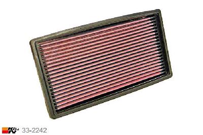 33-2242 K&N Luchtfilter Lengte 241 mm, Breedte 154 mm, Opel Agila 1.2, 2000-3/2008