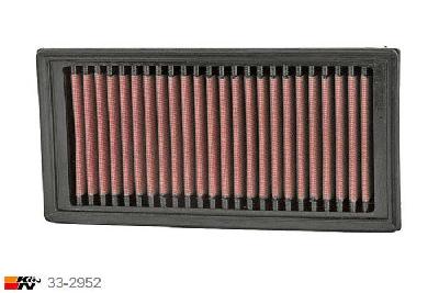 33-2952 K&N Luchtfilter Lengte 244 mm, Breedte 121 mm, Opel Agila 1.3 Diesel, 2008-2013