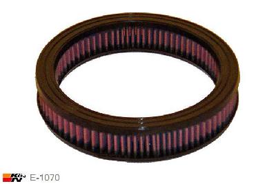 E-1070 K&N Luchtfilter Buitendiameter 254 mm , Binnendiameter 203 mm , Hoogte 51 mm, Opel Corsa A 1.4, 60PK, 1989-1990