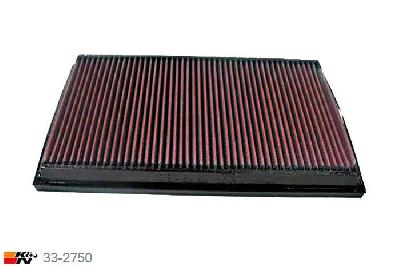 33-2750 K&N Luchtfilter Lengte 335 mm, Breedte 205 mm, Opel Speedster 2.2 16V, 147PK, 2000-2005