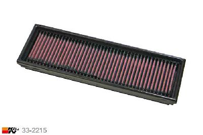 33-2215 K&N Luchtfilter Lengte 306 mm, Breedte 98 mm, Opel Vivaro 1.9 Dti, 80PK, 2001-2005