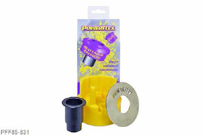 PFF85-831, Audi A3/S3 (2013 - ), Front Lower Engine Mount Hybrid Bush (Large) PFF85-831 replaces the lower half of the original bush OEM part number 5Q0198 037 A and includes an insert to fit into and fill the voids in the upper bush. This unique bush has been designed to be fitted without subframe removal from the vehicle and avoids associated wheel alignment costs., 1 stuk(s) benodigd  per auto, 1 stuk(s) in verpakking, prijs per set van 1 stuk(s)