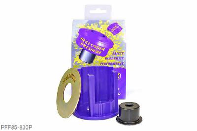 PFF85-830P, Audi A3/S3 (2013 - ), Lower Engine Mount Insert (Large) Track Use This part is a insert for OEM part number 5Q0198 037 A. Suitable for higher powered cars and track cars, using a stiffer material which helps further reduce engine movement over fitting the standard PFF85-830 insert, being a stiffer material additional noise and vibration may be felt., 1 stuk(s) benodigd  per auto, 1 stuk(s) in verpakking, prijs per set van 1 stuk(s)