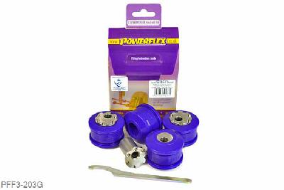 PFF3-203G, Audi S/RS RS5 2010 -, Front Upper Arm To Chassis Bush Camber Adjustable Provides on-car adjustment of the vehicles camber angles, with a 1.5 degree range of adjustment. This part replaces OE numbers: 4B0407515 and 8K0407515. For a non adjustable bush use PFF3-203, 4 stuk(s) benodigd  per auto, 4 stuk(s) in verpakking, prijs per set van 4 stuk(s)