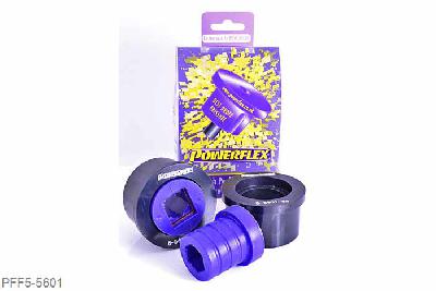 PFF5-5601, BMW E46 3 Series, Front Wishbone Rear Bush, Aluminium Outer PFF5-5601 is a high performance option to PFF5-4601, and aimed at offering greater precision for people wanting the very best from their E46 or Z4. This new part, fitted to the rear of the front wishbone has a hard anodised aluminium outer shell with one of our unique low friction polyurethane centre bushes. The poly/alu combination creates a low friction rotating bush reducing the forces acting on the arm. Lower arm deflection has been decreased by reducing the compliant material within the aluminium shell. Results are less movement in the arm under cornering and braking, improving steering control and feel. This bush is designed to fit the 66mm aluminium bush OE mounting bracket (BMW part 31126783376) Please ensure you have the correct size bush before fitting. 66mm, 2 stuk(s) benodigd  per auto, 2 stuk(s) in verpakking, prijs per set van 2 stuk(s)