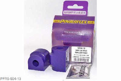 PFR5-504-13, BMW E28 5 Series (1982 - 1988), E24 6 Series (1982 - 1989), Front Anti Roll Bar Mounting Bush 13mm Please check anti roll bar diameter before ordering - Some part numbers may be described as for the rear but are also for the front anti roll bar on some models. It will not fit E24 6 series models built before 05/1982. 13mm, 2 stuk(s) benodigd  per auto, 2 stuk(s) in verpakking, prijs per set van 2 stuk(s)
