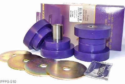 PFF5-510, BMW E39 5 Series 520 to 530 Touring, Front Lower Tie Bar To Chassis Bush PFF5-510 is fitted on all petrol and diesel models except 535 to 540 and M5 which use PFF5-501. -  Bush fits arms with a 59mm bore hole. - BMW Ref 31129068753, 2 stuk(s) benodigd  per auto, 2 stuk(s) in verpakking, prijs per set van 2 stuk(s)