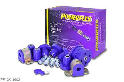 PF12K-1002, Citroen Saxo (inc VTS), Powerflex Handling Pack Included within this pack are the following parts:PFF12-101Front Wishbone Front BushPFF12-106Front Wishbone Rear BushPFF50-106Front Lower Engine MountPFR12-109Rear Beam MountThis Handling Pack contains a selection of parts from a complete vehicle listing, clickhereto see more parts available., 1 stuk(s) benodigd  per auto, 1 stuk(s) in verpakking, prijs per set van 1 stuk(s)