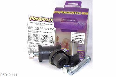 PFR19-111, Ford Sierra 4X4 2.8 and 2.9, XR4i (1989 onwards), Rear Trailing Arm Inner Bush PFR19-111 - Inner bush kit is supplied with mounting bolt. Original Ford bolt needs to be cut off to be removed. Full details enclosed with fitting instructions. The inner bush kit (PFR19-111) is complete with two M12 x 90mm bolts and nylock nuts.        It is not possible to remove the old bush from the inner swinging arm because of the location of the rear differential. To remove the old bush it is best to undo the retaining nut and then cut the head off of the bolt with a hacksaw or angle grinder. Then remove the bolt from the nut end. Fit the new bushes the rear beam assembly needs to be lowered to enable removal of the old bushes. It may be necessary to remove the rear trailing arm complete and use a hydraulic press to remove the old bushes.        Re-assemble these bushes into suspension components using a small smear of the grease supplied.        To get the most benefit from your new bushes we recommend that the suspension geometry is checked and set after fitting any new bushes., 2 stuk(s) benodigd  per auto, 2 stuk(s) in verpakking, prijs per set van 2 stuk(s)