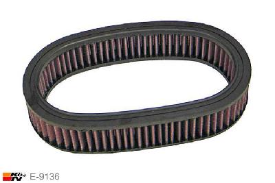 E-9136 K&N Luchtfilter, Renault Clio 1.4 8V, 75PK, 1990-1998
