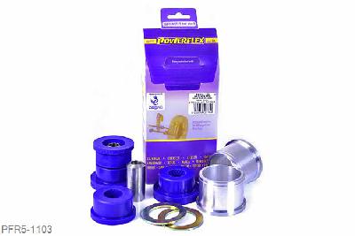 PFR5-1103, Mini Mini Paceman R61 4WD (2013 -), Rear Trailing Arm Front Bush PFR5-1103 is a complete bush that fits into trailing arm bracket OE numbers: 33306799089 33306799090, 33309807099 and 3330980710. For inserts use PFR5-1102 which fit into the original rubber bush. This bushfits GEN2 models., 2 stuk(s) benodigd  per auto, 2 stuk(s) in verpakking, prijs per set van 2 stuk(s)