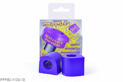 PFF80-1103-19, Opel Adam (2012-), Front Anti Roll Bar Bush 19mm This part replaces OE numbers: 0350181S, 13343139 and 207668. Please check anti roll bar diameter before ordering. 19mm, 2 stuk(s) benodigd  per auto, 2 stuk(s) in verpakking, prijs per set van 2 stuk(s)