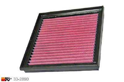 33-2890 K&N Luchtfilter Lengte 242 mm, Breedte 227 mm, Rover 75 2.0 benzine, 115PK, 2000-2006