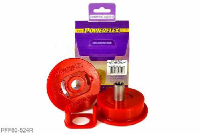 PFF60-524R, Renault Megane II inc RS 225, R26 and Cup (2002 - 2008), Rear Lower Engine Mounting Bush This part replaces the original bush in bracket OE number: 8200277221 and fits 2.0L diesel models. PFF60-524 is designed to allow a controlled amount of engine movement through voids in the material. The kit includes polyurethane inserts that further reduce engine movement, perfect for track days or vehicles running increased power., 1 stuk(s) benodigd  per auto, 1 stuk(s) in verpakking, prijs per set van 1 stuk(s)