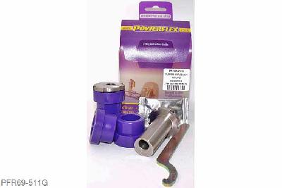 PFR69-511G, Subaru Impreza WRX and STi (2011-), Rear Upper Arm Inner Rear Bush ADJUSTABLE This bush is designed to replace the rear upper control arm rear bush and is engineered to provide on car CAMBER adjustment with a range of +/- 1.0 degree,  as well as being of a low compliance design. This bush must be used in conjunction with PFR69-510G., 2 stuk(s) benodigd  per auto, 2 stuk(s) in verpakking, prijs per set van 2 stuk(s)