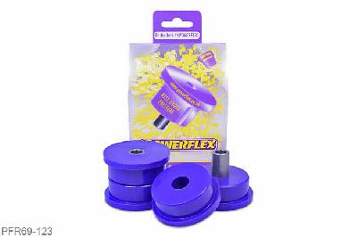 PFR69-123, Subaru Impreza Turbo, WRX and Sti (GC,GF 93 - 00), Rear Diff Mount, Early RA & UK WRX Models This bush fits the rear diff bracket as fitted to early JDM RA models and early UK WRX models, please check image to confirm correct mounting bracket. All other models use PFR69-122 where the rear diff mounts directly onto the subframe., 2 stuk(s) benodigd  per auto, 2 stuk(s) in verpakking, prijs per set van 2 stuk(s)