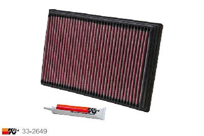 33-2649 K&N Luchtfilter Lengte 271 mm, Breedte 181 mm, Seat Ibiza 1.3, 1993-8/1999