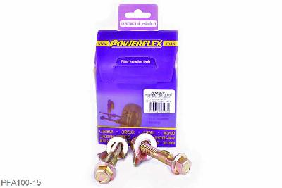 PFA100-15, Toyota RAV-4 (2001 - 2005), PowerAlign Camber Bolt Kit (15mm) Kit contains 2 camber bolts, tab washers and nuts. Camber adjusting bolt to replace the original 15mm bolt.  Why not add our Magnetic Camber Gauge to your tool kit so that you can make pit garage adjustments to your suspension using PowerAlignCamber Bolts....ClickHEREfor more information. 15mm, 1 stuk(s) benodigd  per auto, 1 stuk(s) in verpakking, prijs per set van 1 stuk(s)