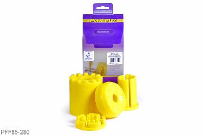 PFF85-280, VW Golf Mk3 4WD Syncro (1993 - 1997), Front Lower Engine Mounting Bush & Inserts PFF85-280 is a replacement bush kit that includes inserts that are designed to fit into voids in the bush, allowing tune-ability of engine movement, perfect for stiffening mounts ahead of track days and performance events. This part replaces OE numbers: 1H0199609 K,E,F,B,J,G & J. - On the VW Corrado & Passat the mount will only fit models with the V6 engine., 1 stuk(s) benodigd  per auto, 1 stuk(s) in verpakking, prijs per set van 1 stuk(s)