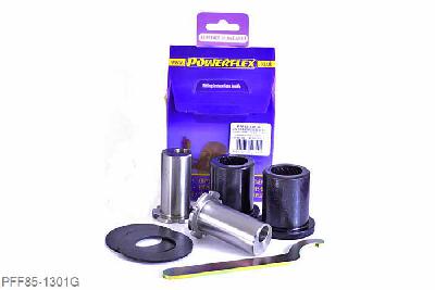 PFF85-1301G, VW T5 Transporter (2003 -), Front Arm Front Bush, Camber Adjustable This bush allows +/- 0.75 degrees of camber adjustment.  For a non adjustable bush use PFF85-1301. Oe Nr 7H0407183, 2 stuk(s) benodigd  per auto, 2 stuk(s) in verpakking, prijs per set van 2 stuk(s)