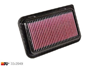 33-2949 K&N Luchtfilter Lengte 248 mm, Breedte 149 mm, Suzuki Splash 1.2, 86PK, 2008-2013