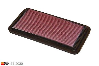 33-2030 K&N Luchtfilter Lengte 314 mm, Breedte 160 mm, Toyota Corolla 2.0 D4D/ Diesel, 72/1990PK, 1992-1999