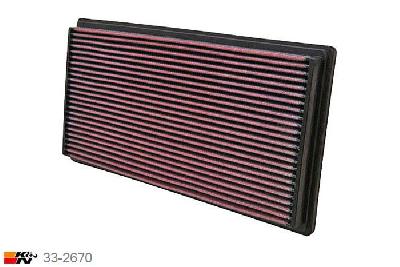 33-2670 K&N Luchtfilter Lengte 346 mm, Breedte 181 mm, Volvo C70 2.4 T5 T5 Turbo, 240PK, 1998-2005