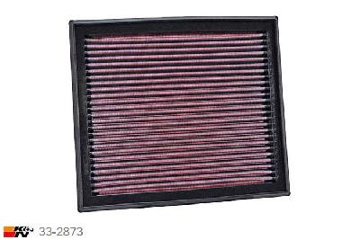 33-2873 K&N Luchtfilter Lengte 233 mm, Breedte 205 mm, Volvo V50 2.4, 2004-2010