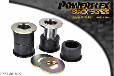 PFF1-801BLK, Alfa Romeo 145, 146, 155 (1992-2000) Front Lower Wishbone Front Bush, These bushes are designed to fit genuine control arms. If non genuine arms are fitted and you find the stainless steel sleeve not to fit onto the wishbone, please contact us with dimensions of the wishbone pin as you will require modified sleeves. WE RECOMMEND THE USE OF LOCTITE 648 OR 848 TO SECURE CENTRE SLEEVE TO ARM, 2 stuk(s) benodigd  per auto, 2 stuk(s) in verpakking, prijs per set van 2 stuk(s)