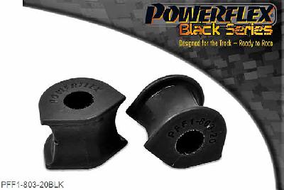 PFF1-803-20BLK, Alfa Romeo GTV and Spider 2.0 and V6, 916 (1995-2005) Front Anti Roll Bar Bush (95-02) 20mm, This part replaces OEM part number 60611730. Part fits Alfa Romeo GTV model year 1995 - 2002. 20mm, 2 stuk(s) benodigd  per auto, 2 stuk(s) in verpakking, prijs per set van 2 stuk(s)