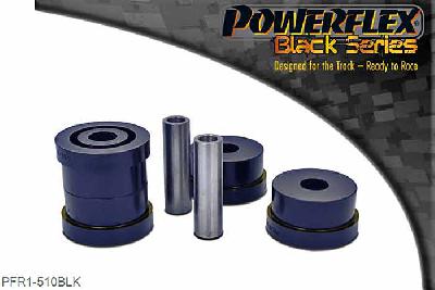 PFR1-510BLK, Alfa Romeo Spider (2005-2010) Rear Trailing Arm Front Outer Bush, These bushes incorporate steel support washers that are designed to spread load across the arm and protect the bushes from sharp edges found on pressed steel arms. This part replaces bush in arm OE numbers: 51799865, 51799866, 51799867, 51799868., 2 stuk(s) benodigd  per auto, 2 stuk(s) in verpakking, prijs per set van 2 stuk(s)
